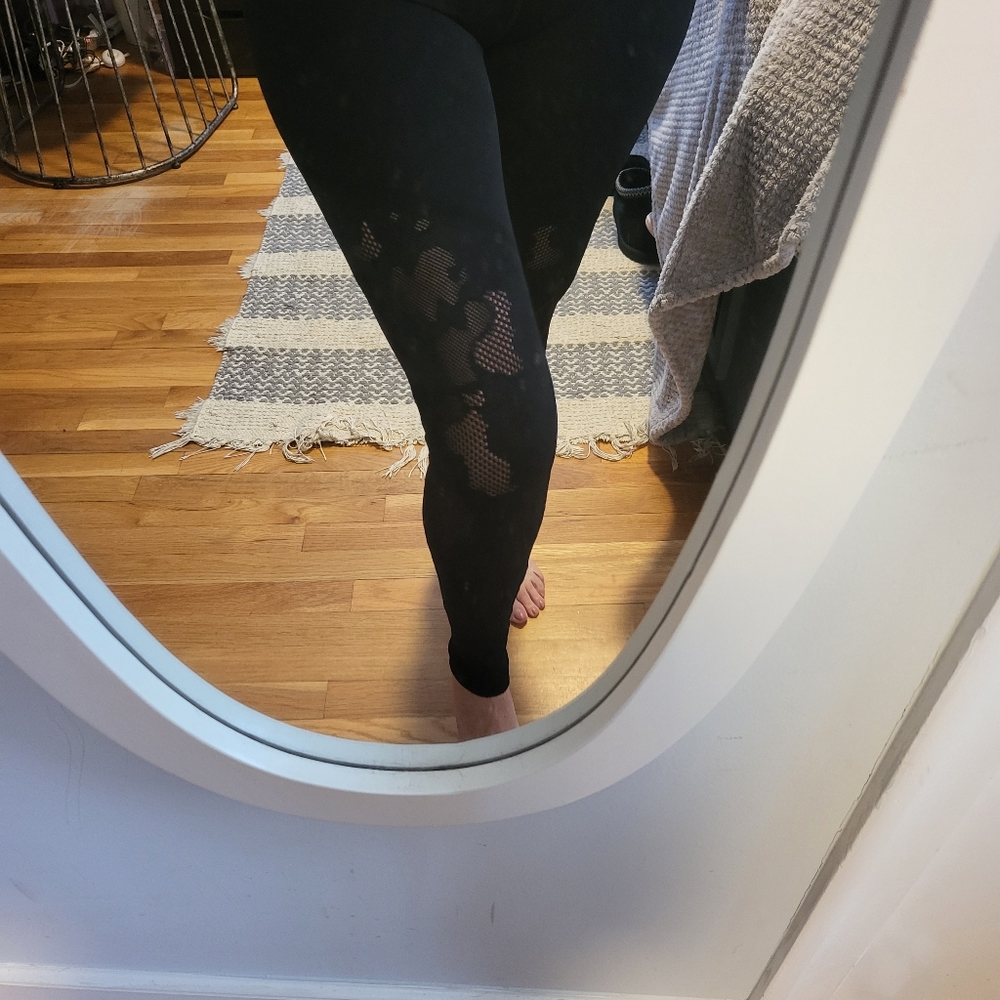 Fabletics sculpt knit camo lace leggings